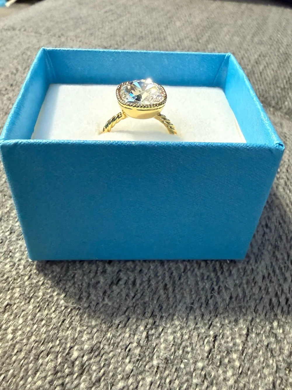 BNIB Touchstone Crystal by Swarovski Keepsake Ring, Golden, Size 6
